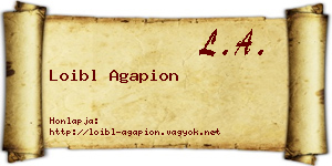 Loibl Agapion névjegykártya